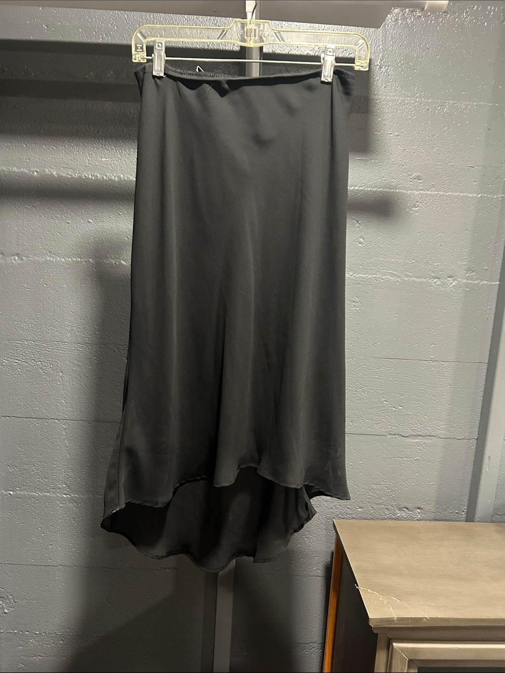 A. Byer Black High-Low Midi Skirt